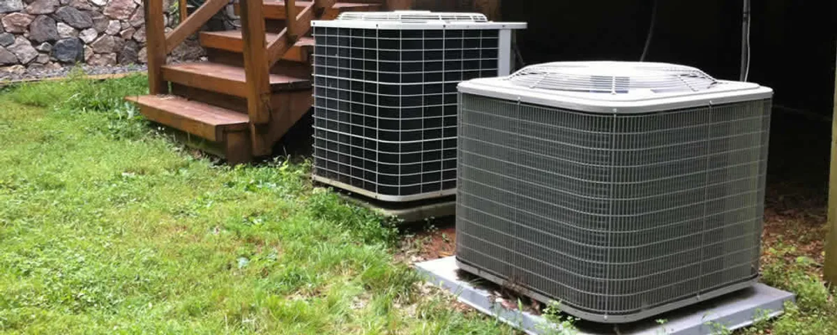 Heat pump installation and service units outside a home in Pittsburgh, PA